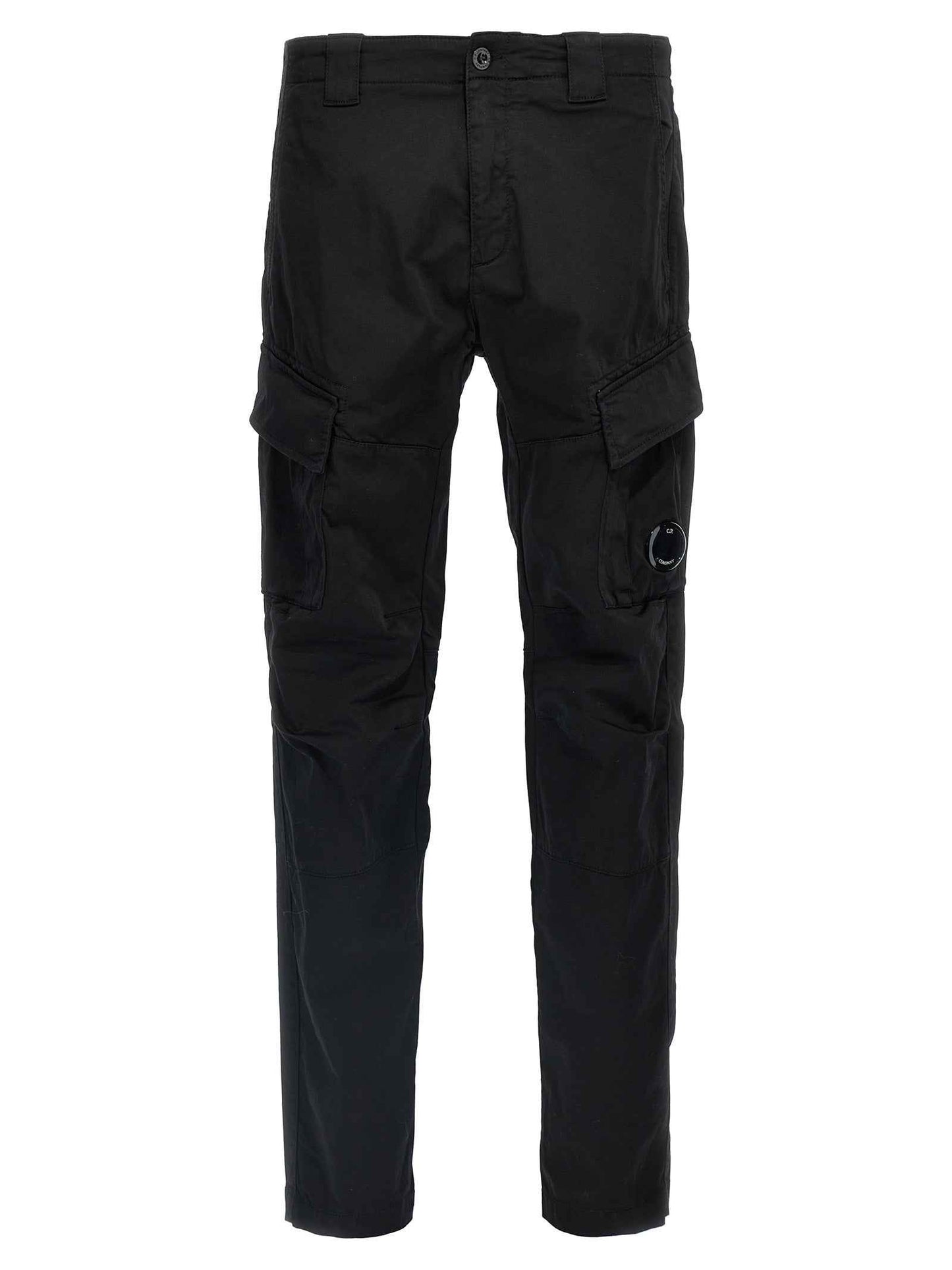 Black Cotton Cargo Pants