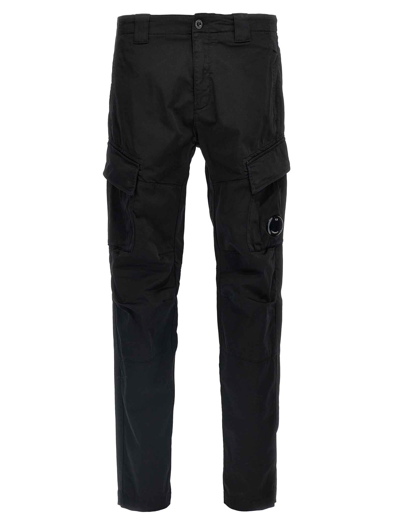 Black Cotton Cargo Pants