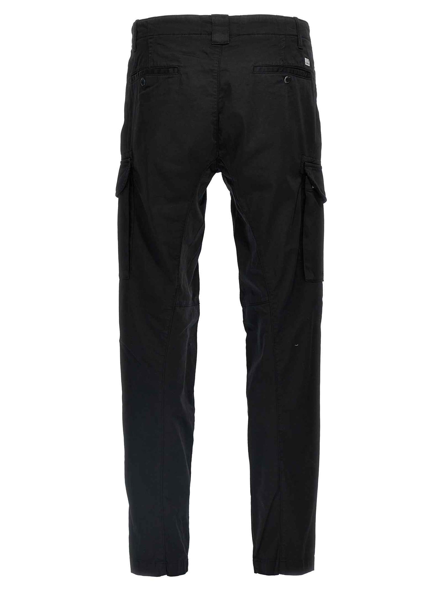 Black Cotton Cargo Pants
