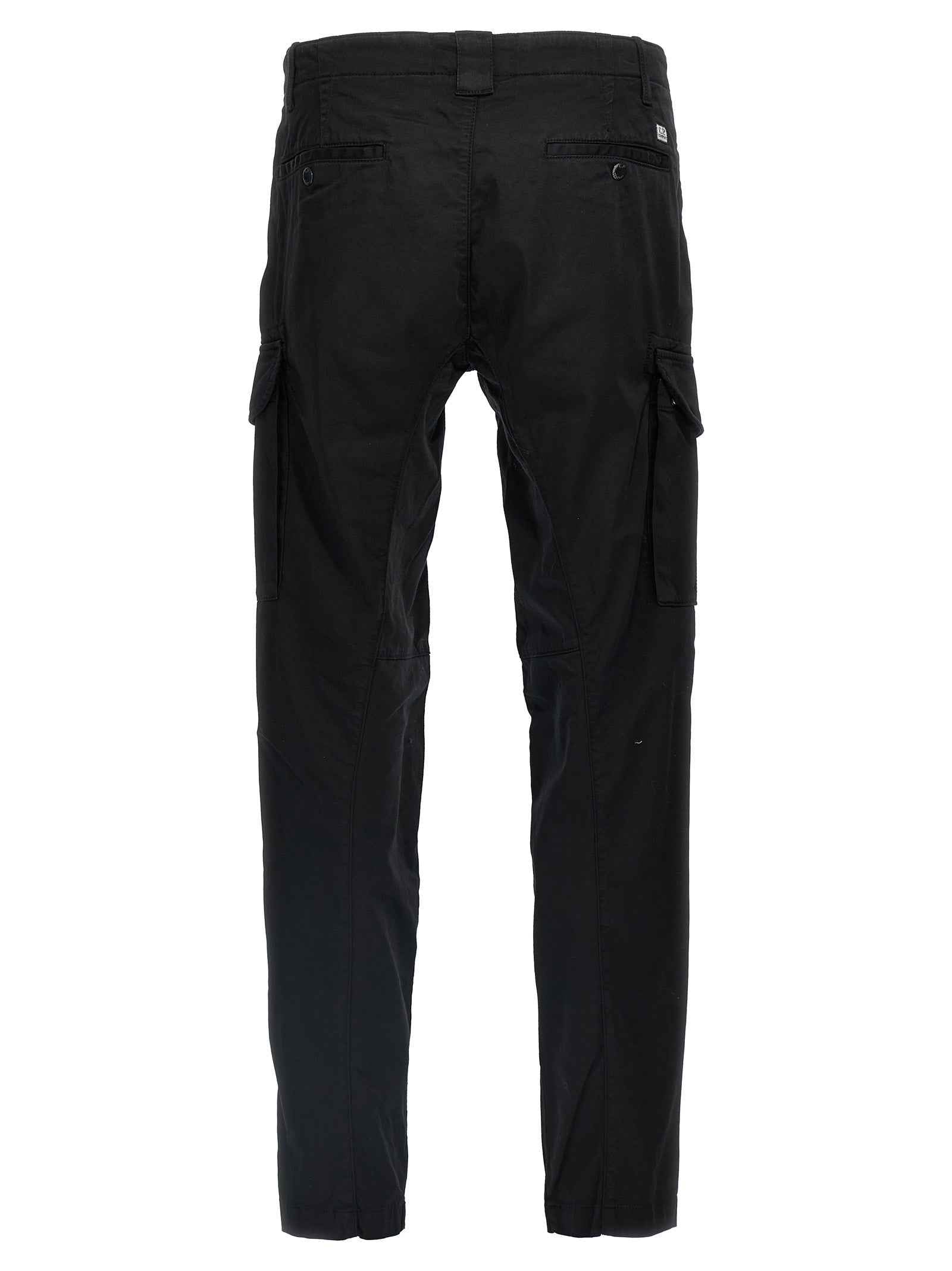 Black Cotton Cargo Pants
