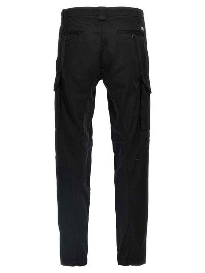 Black Cotton Cargo Pants