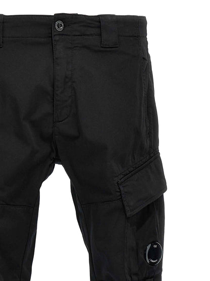 Black Cotton Cargo Pants