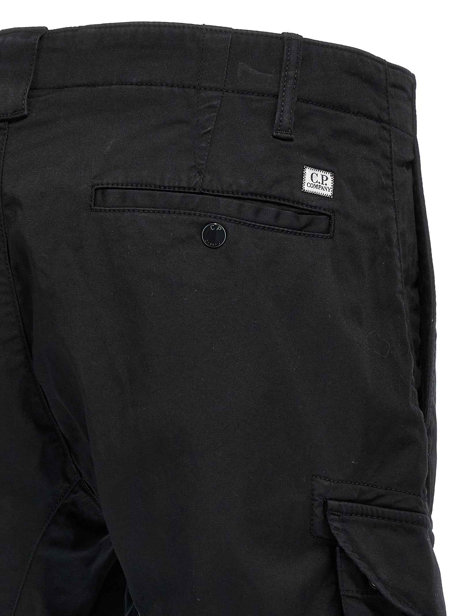 Black Cotton Cargo Pants