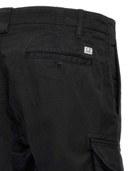 Black Cotton Cargo Pants