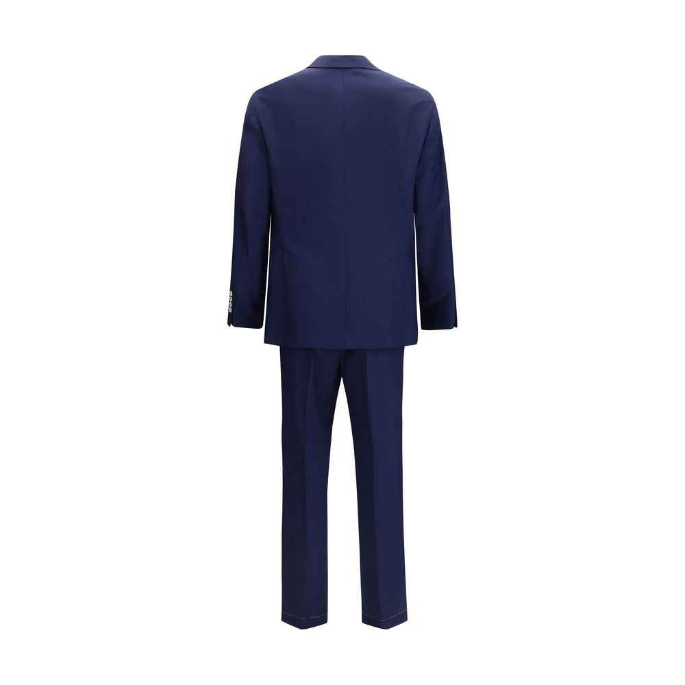 Blue Wool Oves Aries Two-Piece Suit