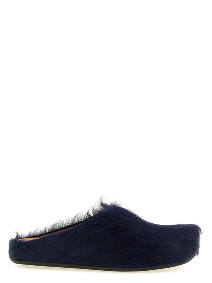 Blue Calfskin Mules