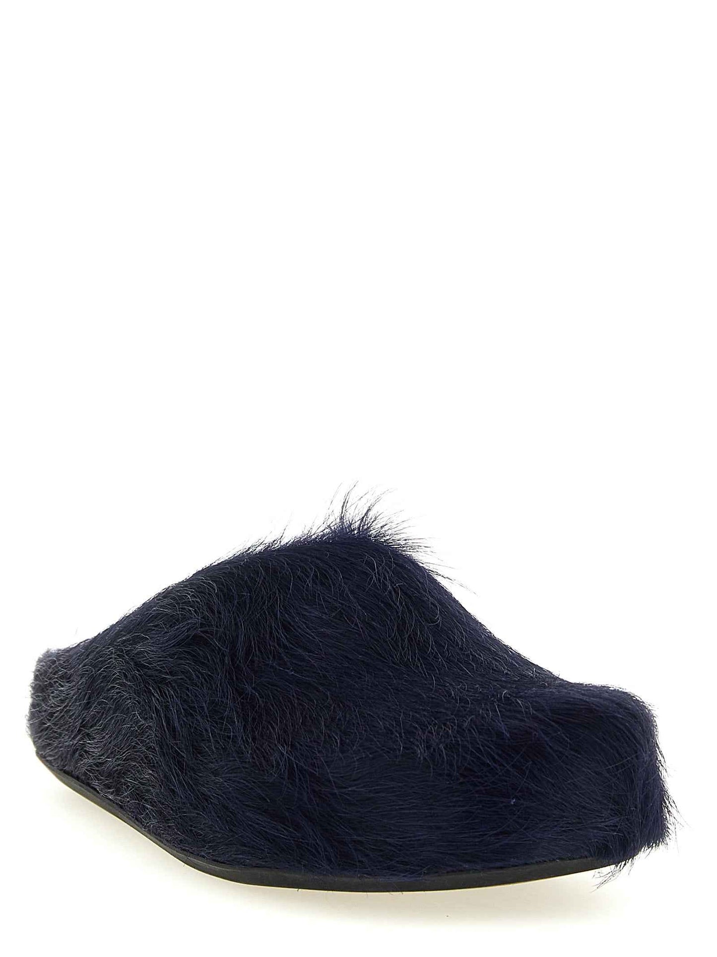 Blue Calfskin Mules