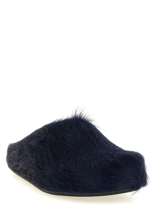 Blue Calfskin Mules
