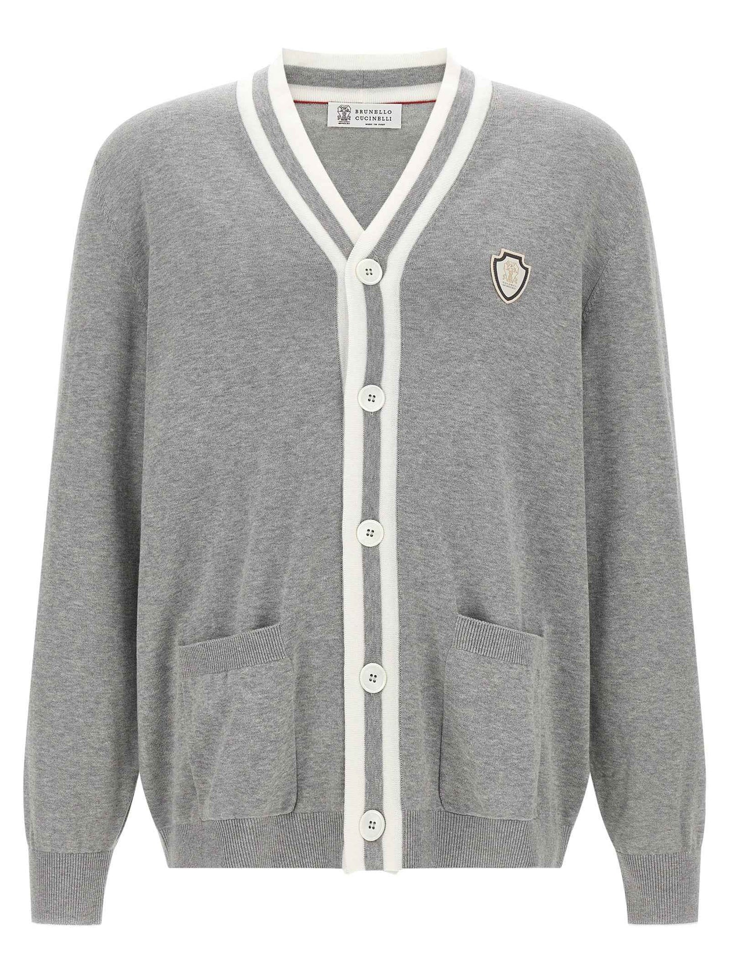 Gray Cotton Cardigan