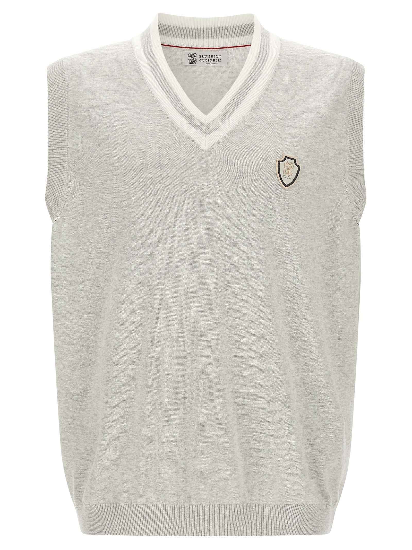 Gray Cotton Sleeveles Sweater