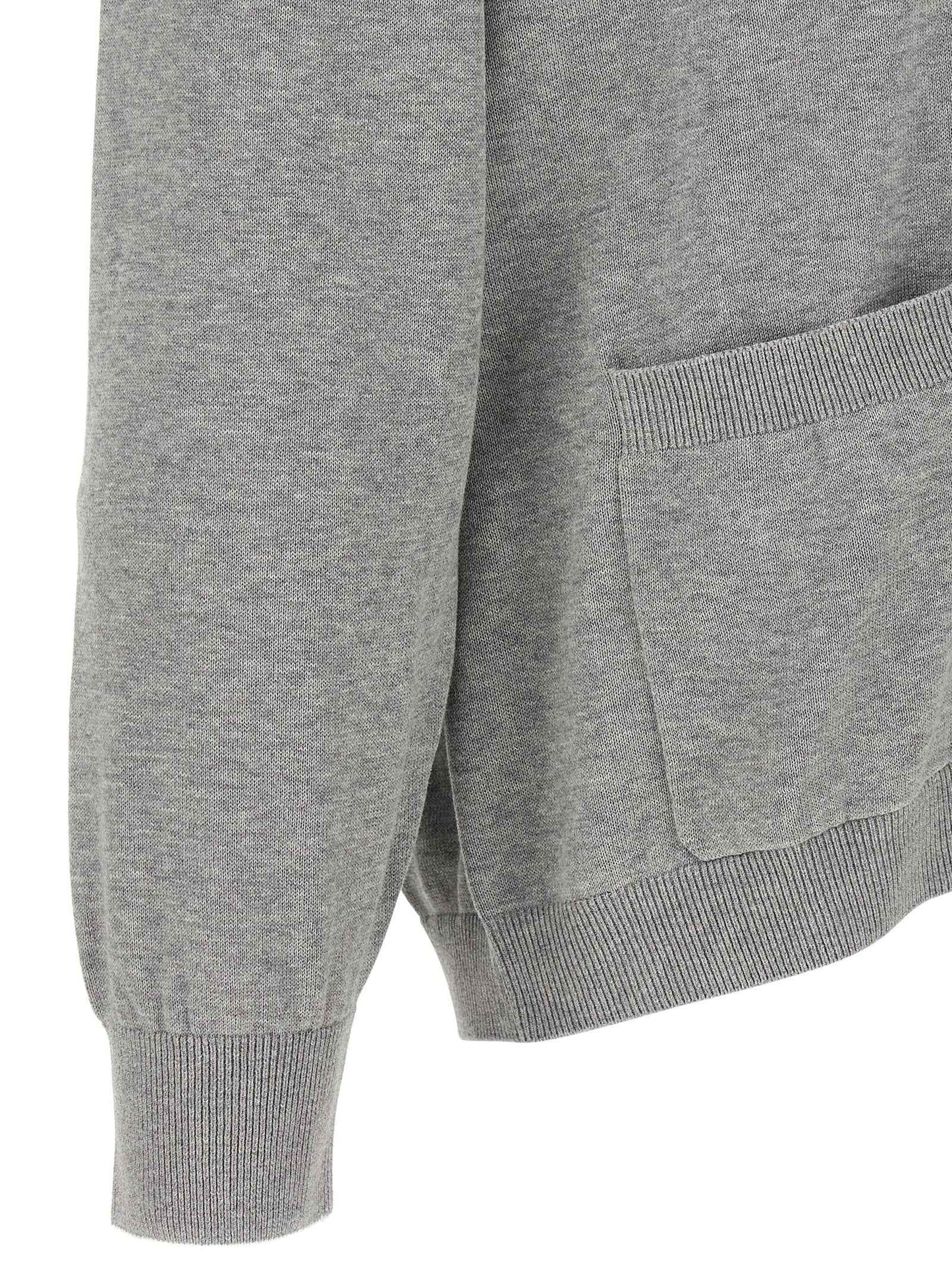 Gray Cotton Cardigan