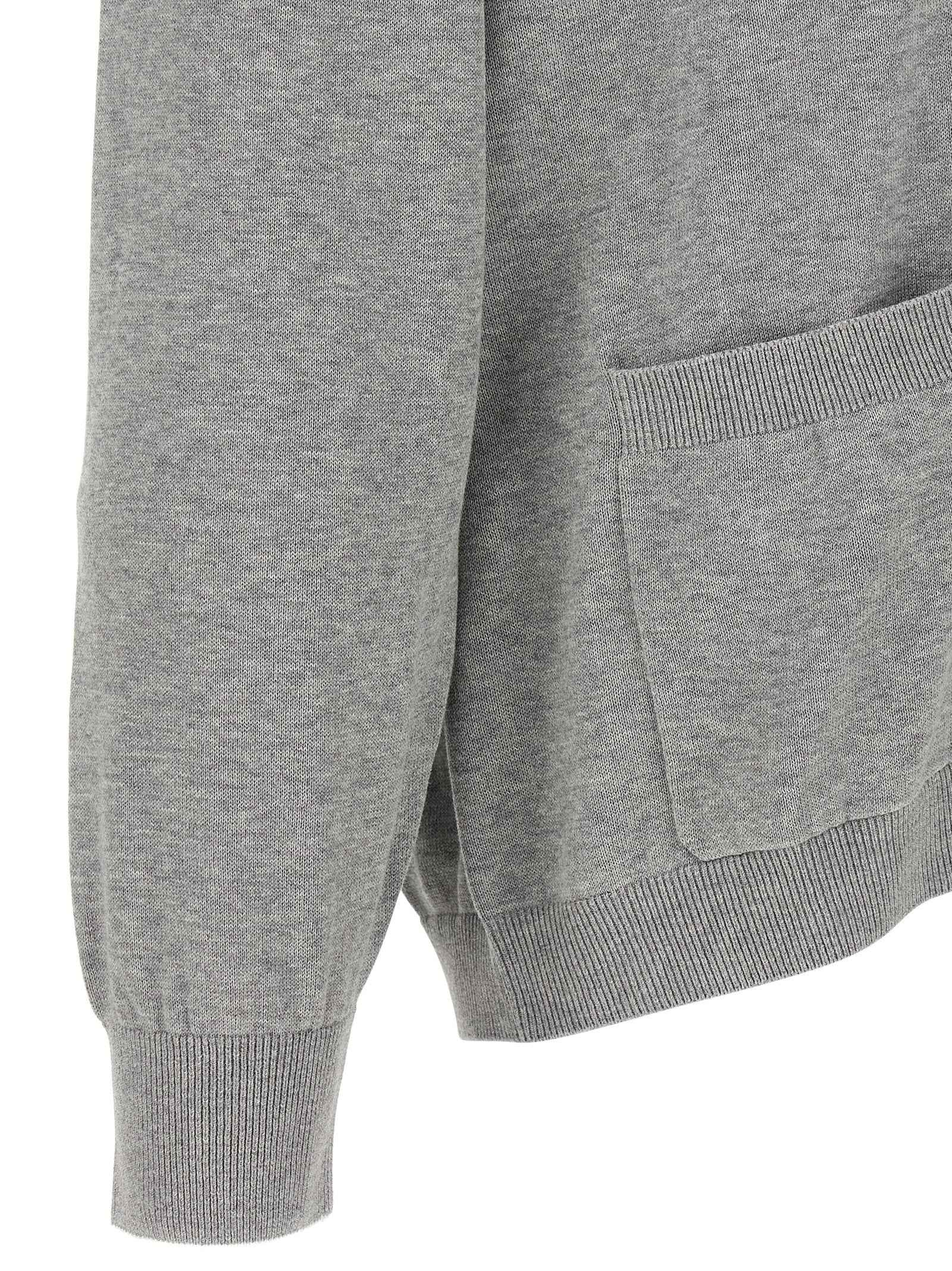 Gray Cotton Cardigan