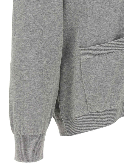 Gray Cotton Cardigan