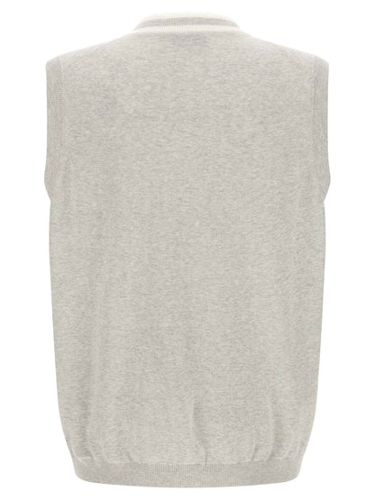 Gray Cotton Sleeveles Sweater