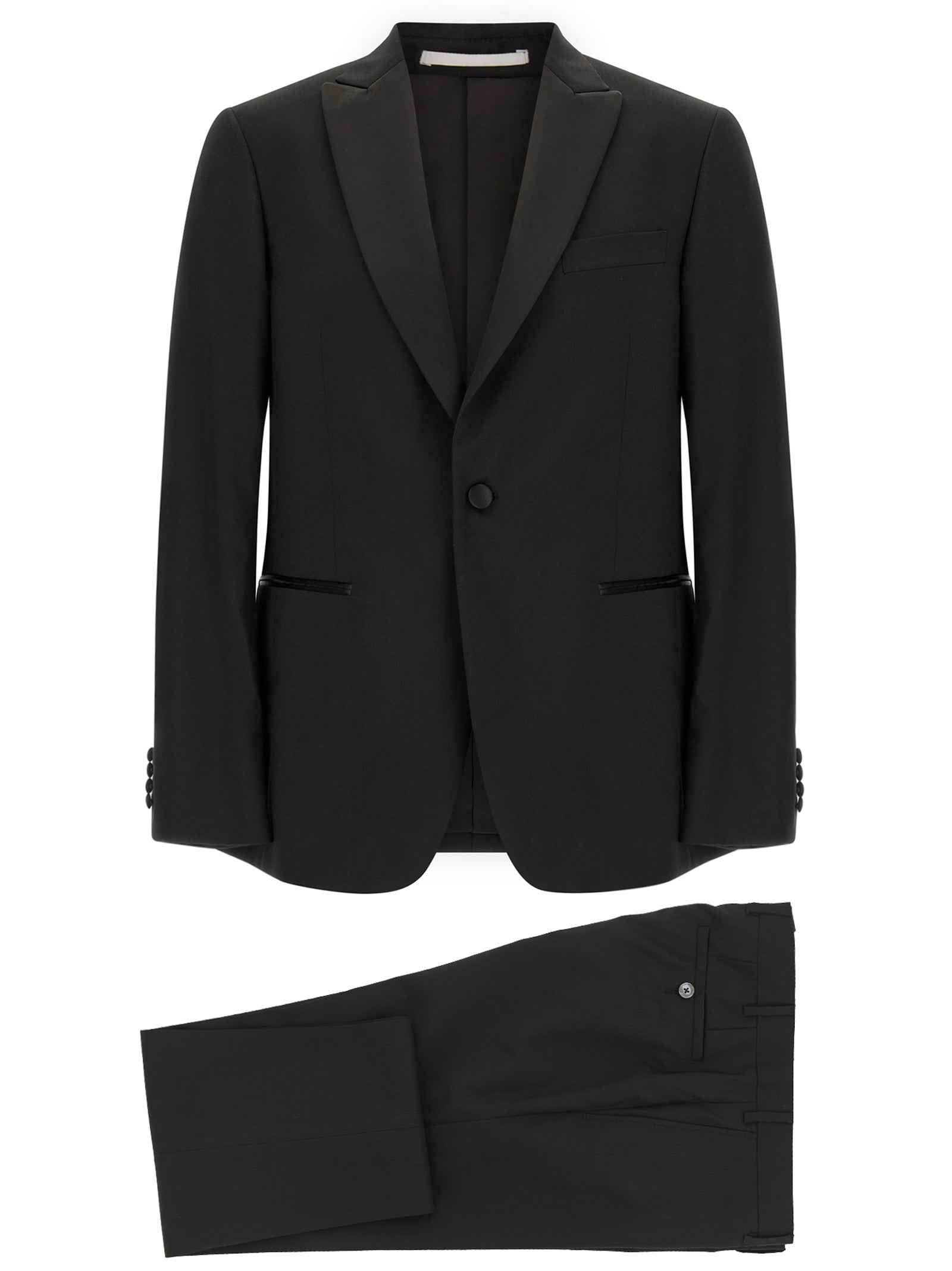 Black Wool Two-Piece Suit
