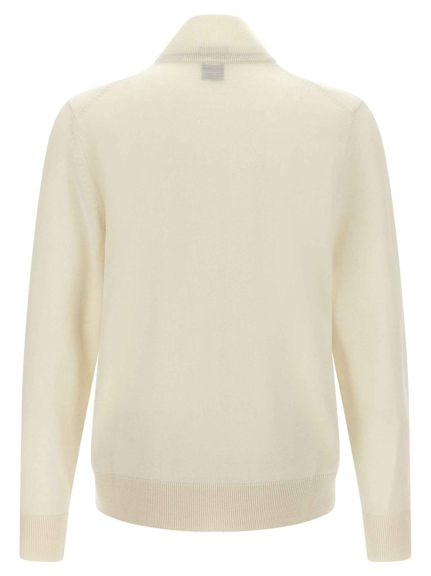White Virgin Wool Cardigan