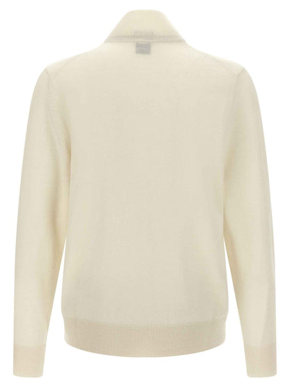 White Virgin Wool Cardigan