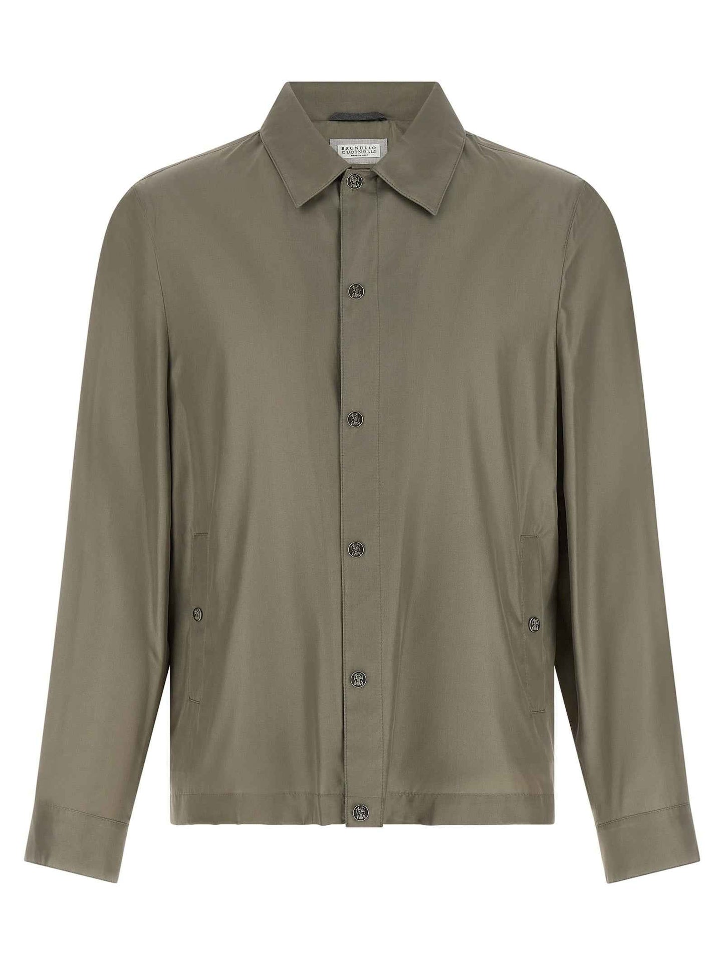 Bicolor Silk Full-Length Jacket