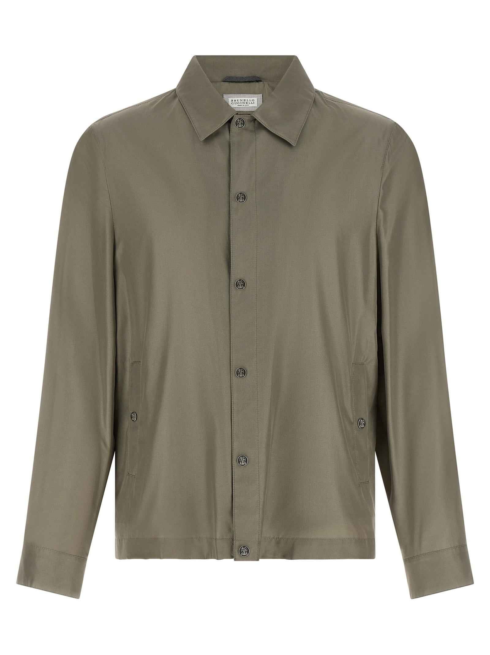 Bicolor Silk Full-Length Jacket