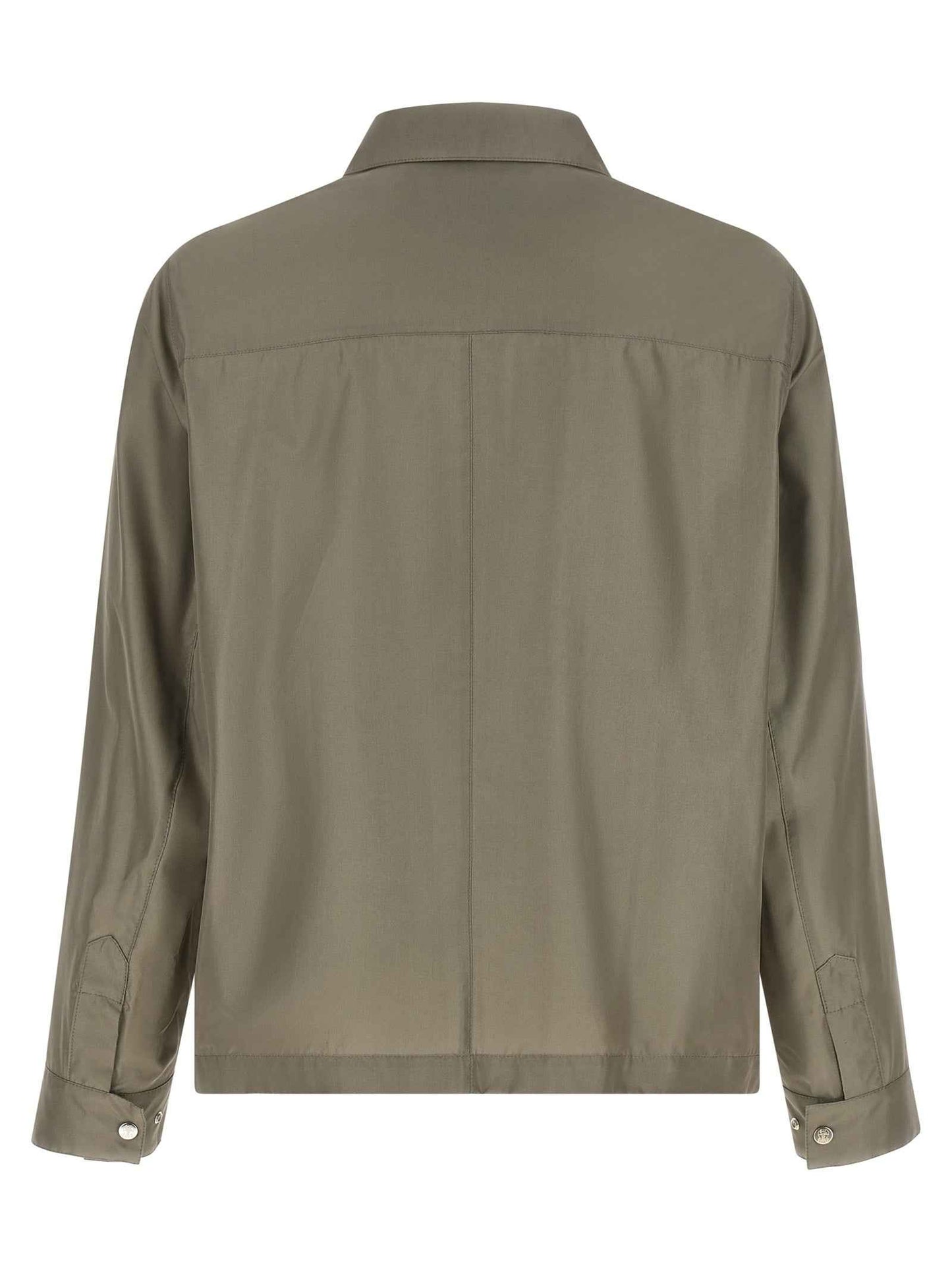 Bicolor Silk Full-Length Jacket
