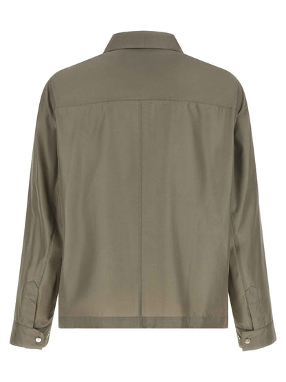 Bicolor Silk Full-Length Jacket