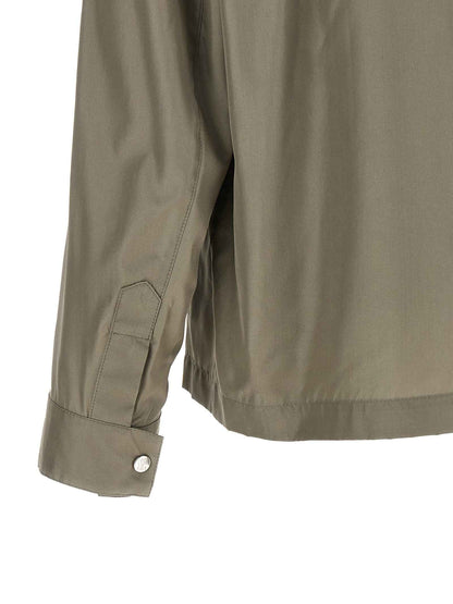 Bicolor Silk Full-Length Jacket