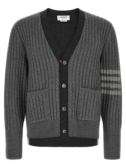 Gray Virgin Wool Cardigan