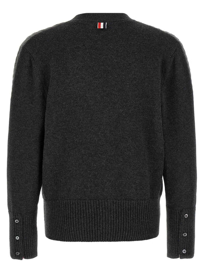 Gray Virgin Wool Cardigan