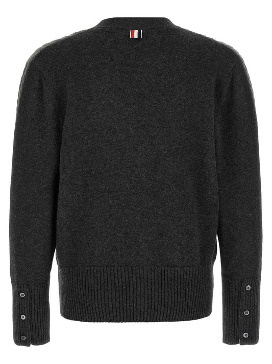 Gray Virgin Wool Cardigan