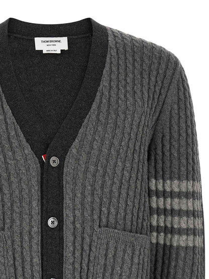 Gray Virgin Wool Cardigan