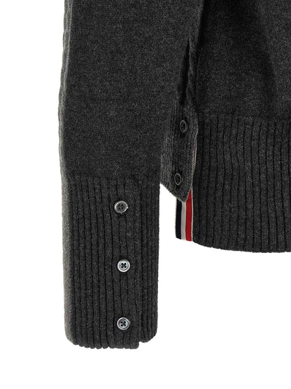 Gray Virgin Wool Cardigan