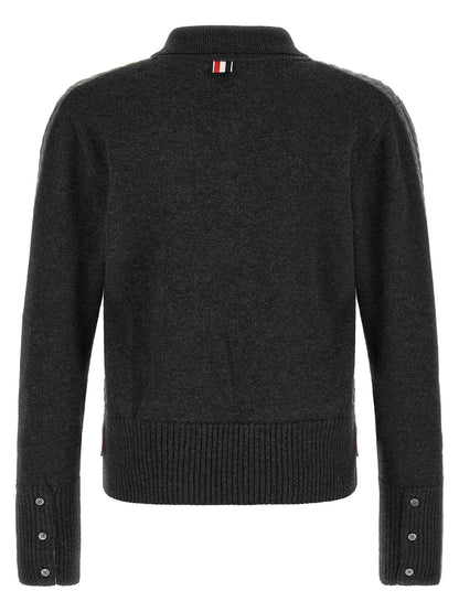 Gray Virgin Wool Polo Shirt