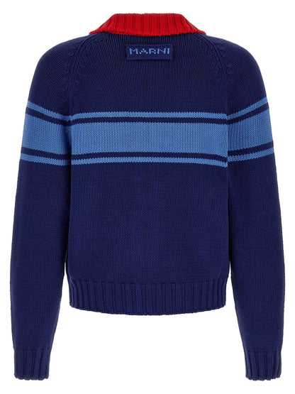 Blue Cotton Cardigan