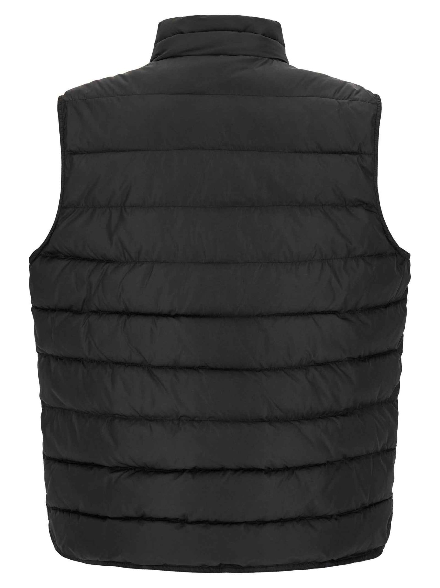 Black Polyester Sleeveless Jacket