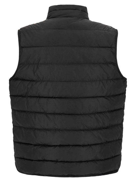 Black Polyester Sleeveless Jacket
