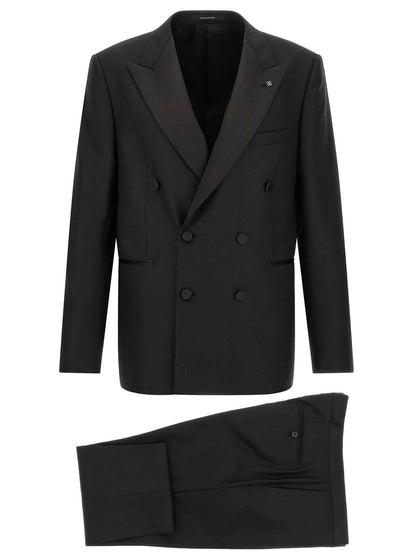 Black Virgin Wool Two-Piece Suit