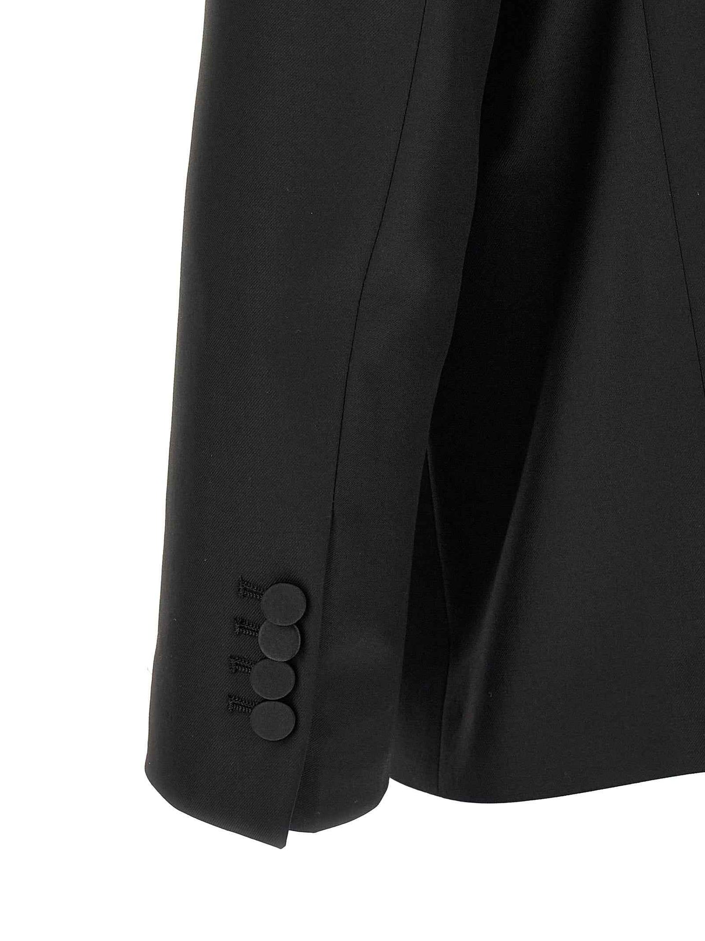 Black Virgin Wool Two-Piece Suit