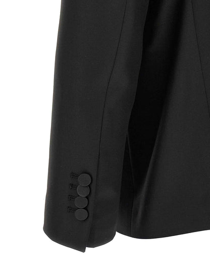 Black Virgin Wool Two-Piece Suit