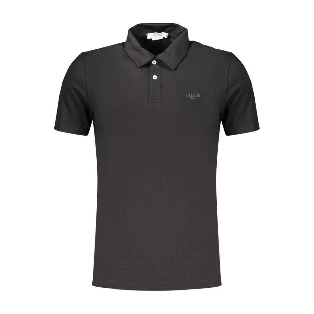 Black Cotton Men's Polo