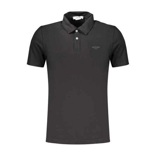Black Cotton Men's Polo