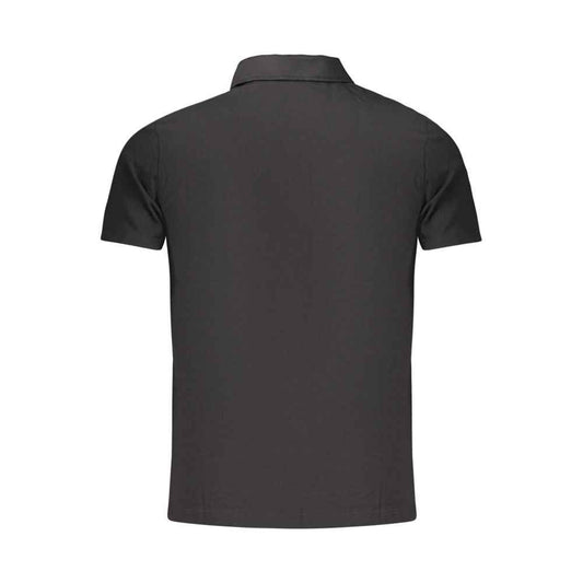 Black Cotton Men's Polo