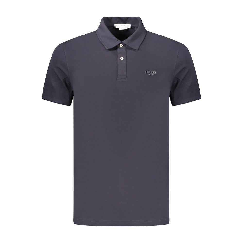 Blue Cotton Mens Polo Shirt