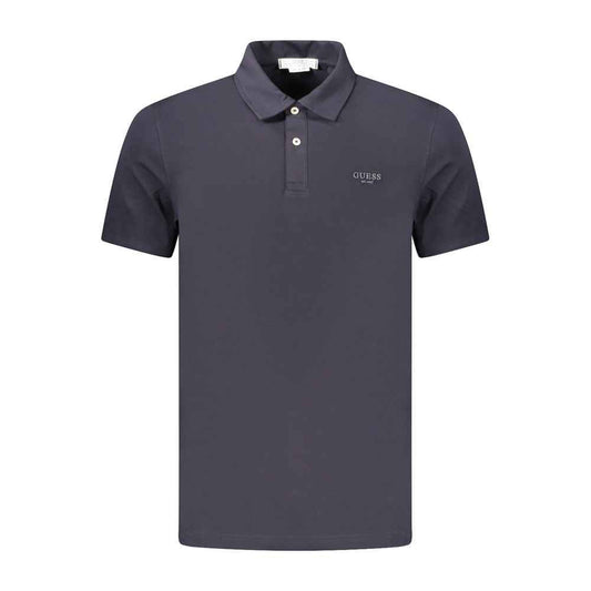Blue Cotton Mens Polo Shirt