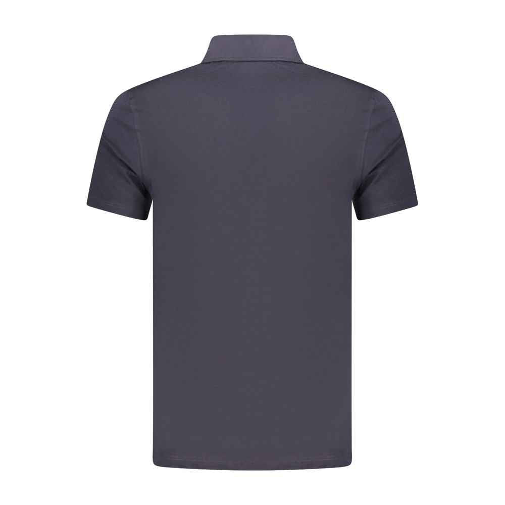 Blue Cotton Mens Polo Shirt