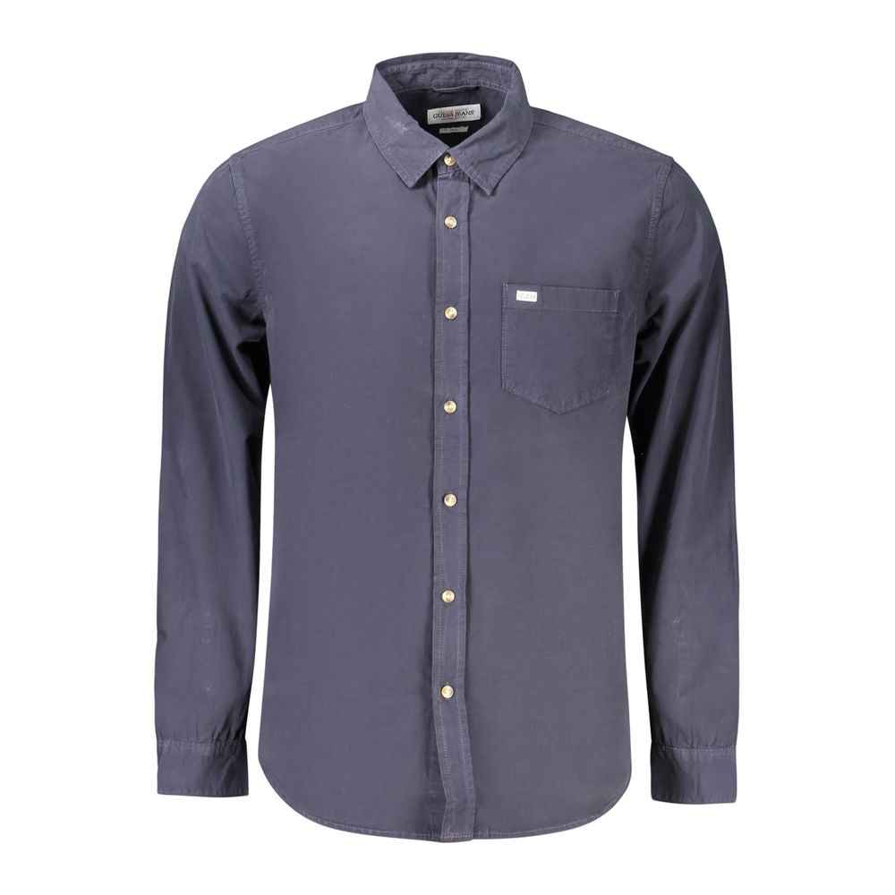 Blue Cotton Men's Shirt