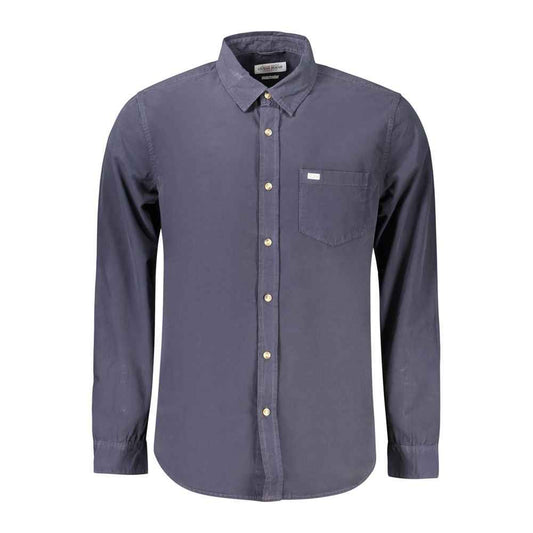 Blue Cotton Men's Shirt