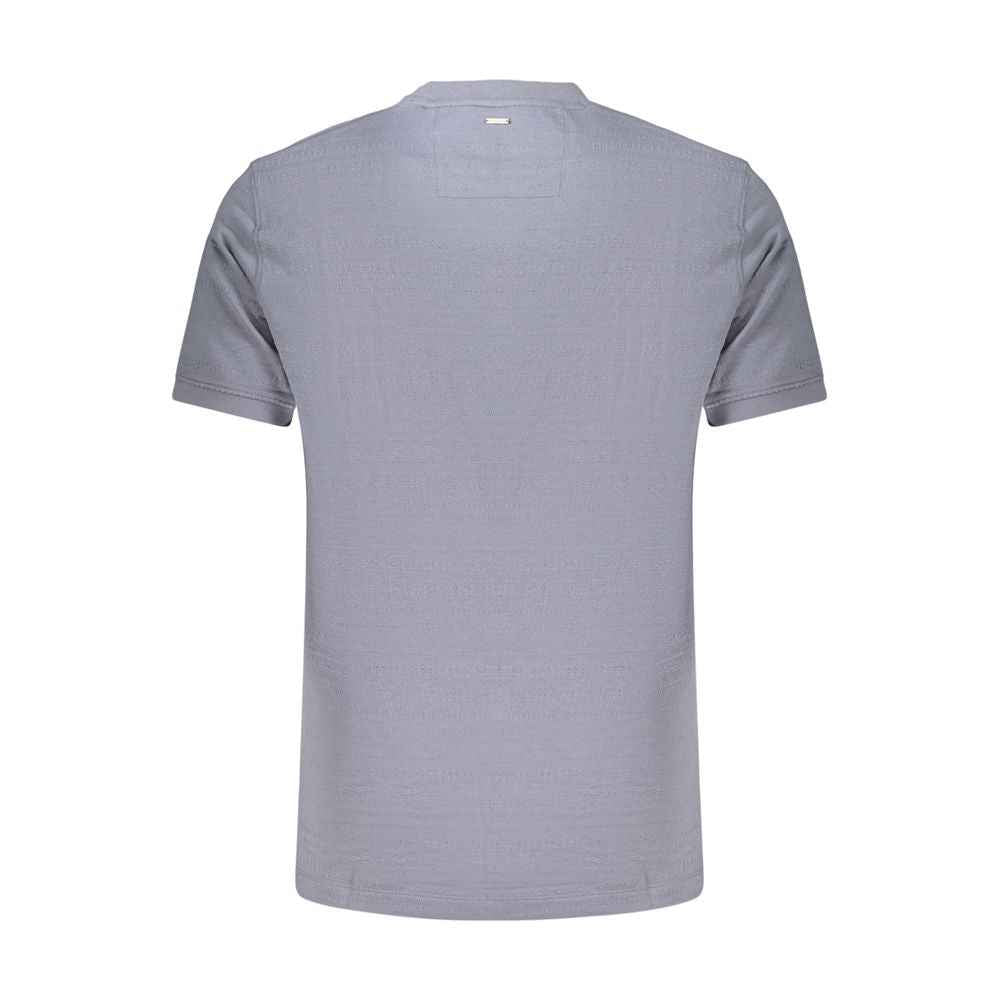 Blue Cotton Men's T-Shirt