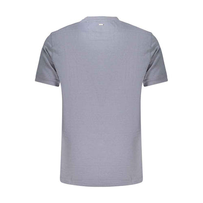 Blue Cotton Men's T-Shirt