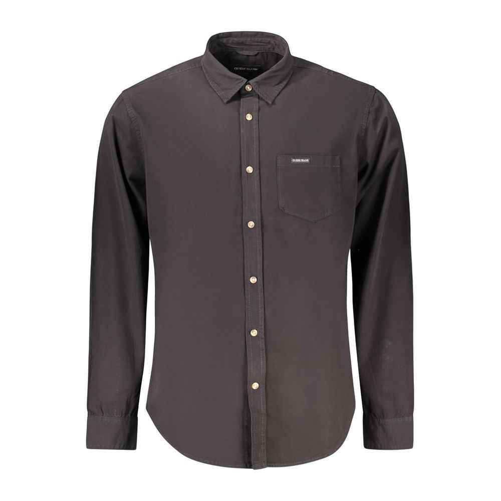 Black Cotton Men's Shirt
