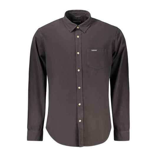 Black Cotton Men's Shirt